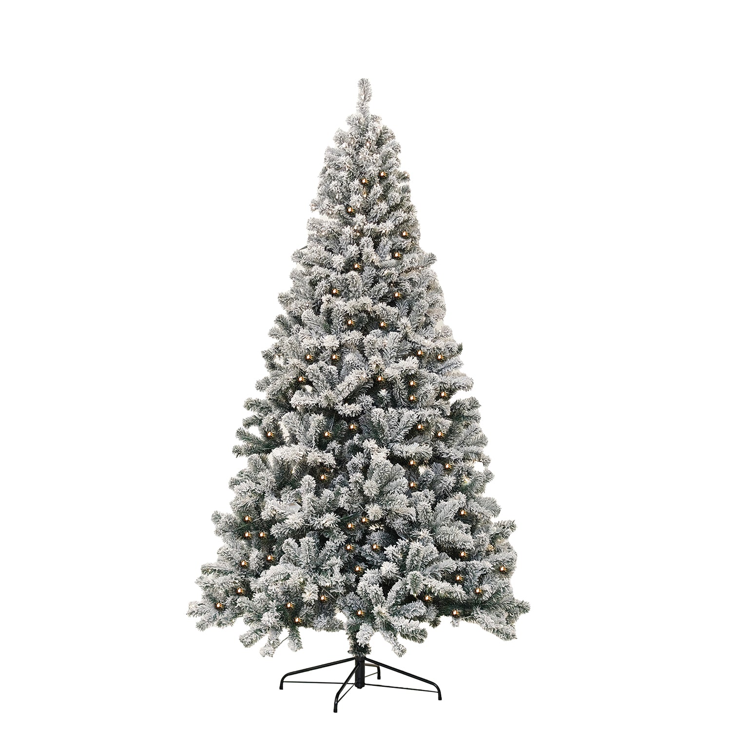 DICTROLUX - Albero di Natale Luminoso Monte Evans Innevato 250 LED Bianco Caldo - h180 cm diametro alla base 106 cm
